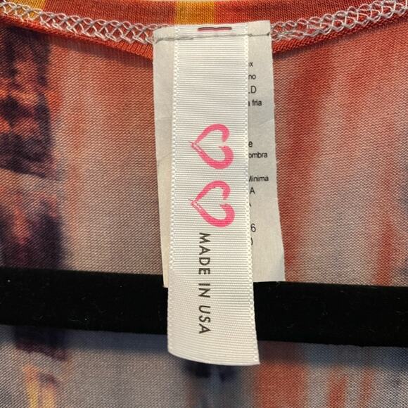 Tie Dyed Terracotta Blue Long Bohemian Vest Duster size Small - Picture 5 of 9